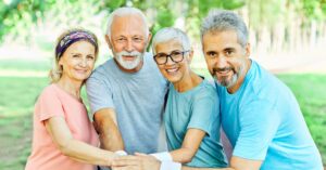 seniors playing in retirement homes